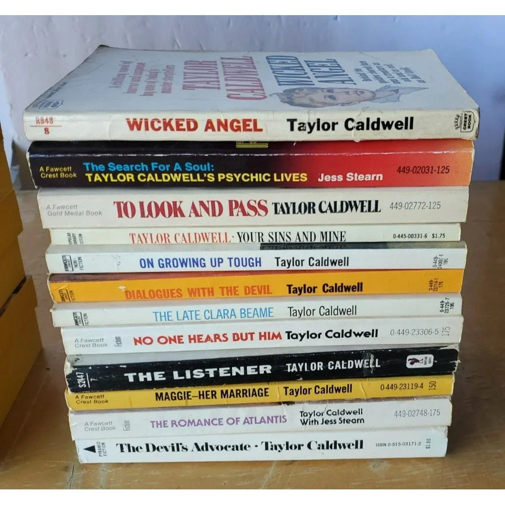 Lot of 35 Taylor Caldwell Vintage Paperback Historical Romance Books NOS
